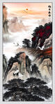 旭日東升玄關(guān)畫