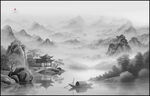 黑白山水畫