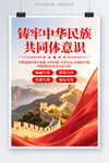 鑄牢中華民族共同體意識(shí)海報(bào)展板