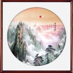 泰山日出旭日東升江山如畫