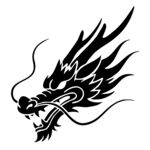 霸氣黑龍頭部圖案設(shè)計(jì)