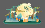 中秋中國(guó)風(fēng)美陳