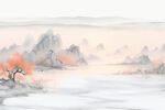 水墨山水背景墻