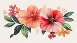 繽紛花卉插畫