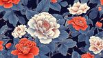 中式牡丹花卉圖案設(shè)計(jì)
