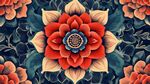 絢麗花朵圖案的精美設(shè)計