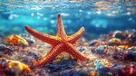 海底的艷麗海星