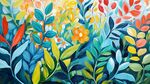 絢麗多彩的花卉植物畫(huà)作