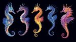 五彩斑斕海馬的夢(mèng)幻排列