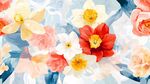 水彩花卉圖案 清新浪漫風(fēng)