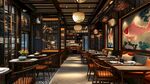中式典雅風(fēng)餐廳室內(nèi)景致