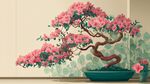 粉色繁花盆景 優(yōu)雅景致