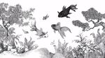 水墨金魚圖中的靈動景致