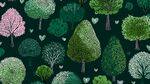 夢幻綠植圖案 清新園林風(fēng)
