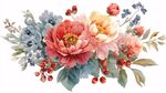 繽紛花卉組合 水彩風(fēng)插畫(huà)