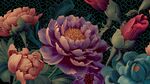 復(fù)古風(fēng)牡丹花卉圖案