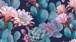 夢(mèng)幻仙人掌花卉圖案
