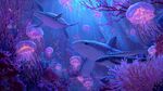 夢幻深海 鯊魚與水母共舞