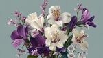紫白花卉組合精美插花