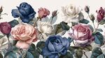 多彩玫瑰花卉圖案設(shè)計(jì)