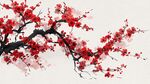 紅梅綻放圖