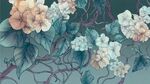 手繪花卉藤蔓插畫作品