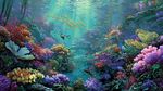 夢幻海底珊瑚與魚群景觀