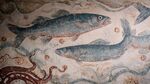 古壁畫中的靈動(dòng)魚類圖案