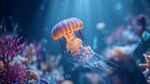夢幻水母悠游絢爛海底世界