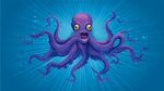 紫色章魚的海洋奇幻形象