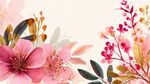 粉色花卉裝飾背景圖