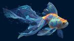 夢幻斑斕金魚暢游深海
