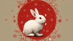 白兔賀歲 中式喜慶插畫
