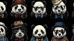 時(shí)尚熊貓頭像集合