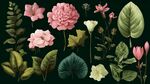花卉綠植集合插畫