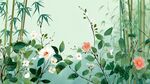 竹林繁花圖