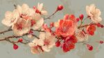 嬌艷桃花枝 春日好風光