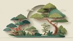 紙藝立體中式園林景觀