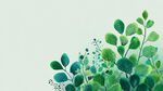 清新綠植插畫 生機(jī)滿滿