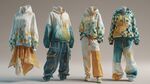 潮流多彩連帽衛(wèi)衣套裝展示