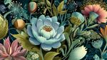 夢幻花卉圖案 色彩絢麗
