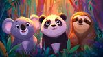 萌趣動物齊聚奇幻叢林