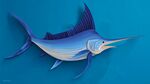藍(lán)色劍魚插畫