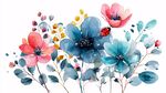 水彩花卉與瓢蟲(chóng)的夢(mèng)幻組合