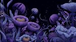 夢幻紫色蘑菇奇幻植物世界