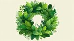 綠葉花環(huán) 清新自然之美