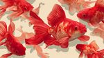 群游紅金魚(yú)的靈動(dòng)瞬間