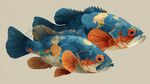 色彩斑斕的雙生觀賞魚