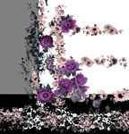 紫色花卉裝飾圖案