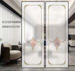 歐式雕花玻璃門(mén)圖案打印圖